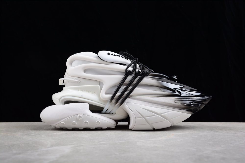 Balmain Unicorn Low-Top 'White Black Gradient' - Image 3