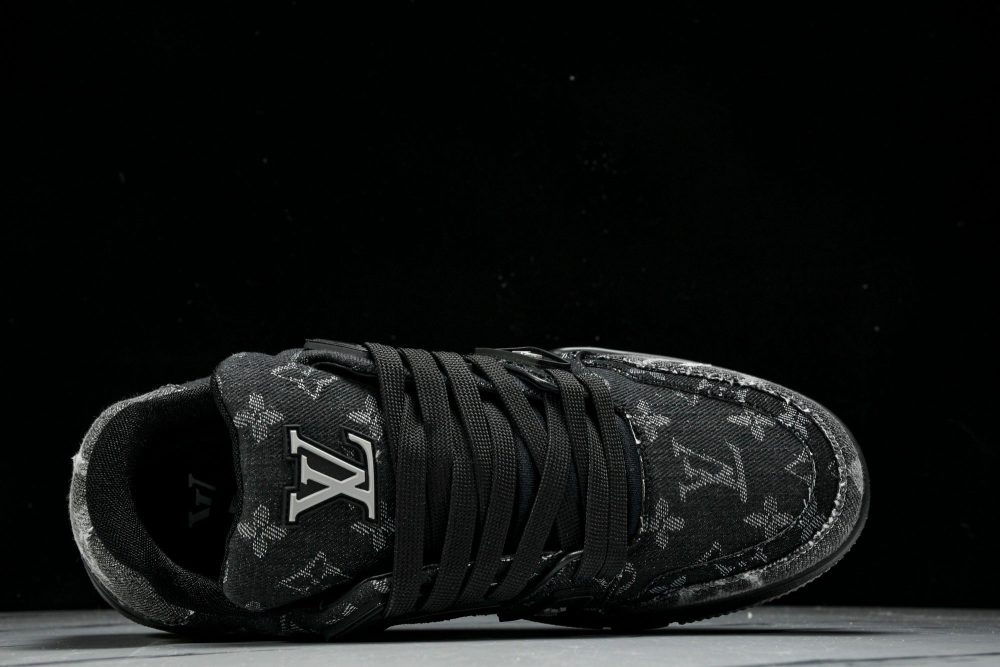 Louis Vuittоп Trainer Low 'Black Denim Monogram Textile' - Image 4