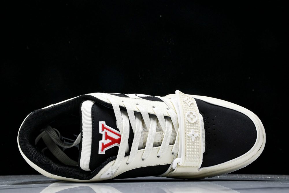Louis Vuittоп Trainer Low Velcro Strap 'Black White' - Image 4