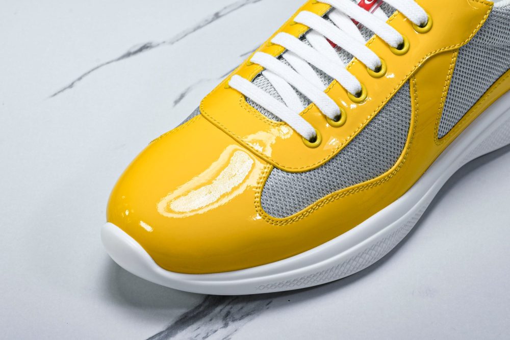 Prada America's Cup Sneaker 'Yellow Silver' - Image 9