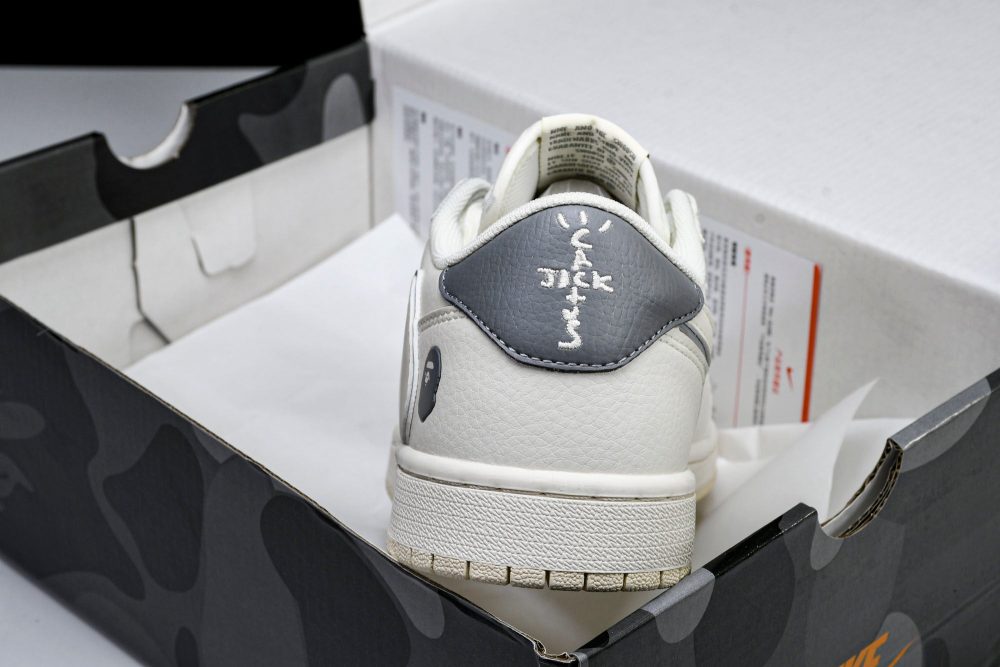Travis Scott AJ1 Low x BAPE 'White' (Custom) - Image 19