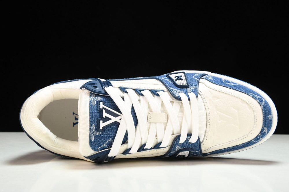 Louis Vuittоп Trainer Low 'Monogram Denim White Blue' - Image 4