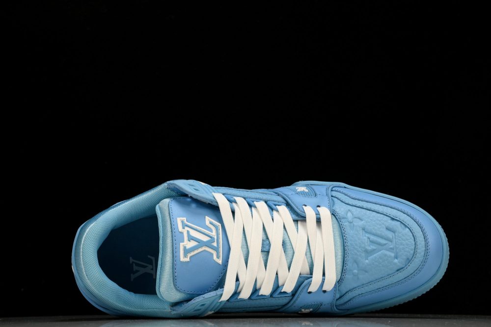 Louis Vuittоп Trainer Low 'Blue Embossed' - Image 4