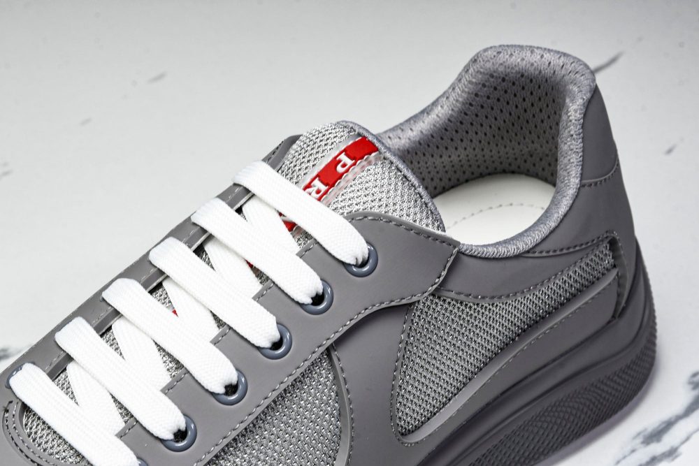 Prada America's Cup Sneaker Soft Rubber 'Steel Grey' - Image 10