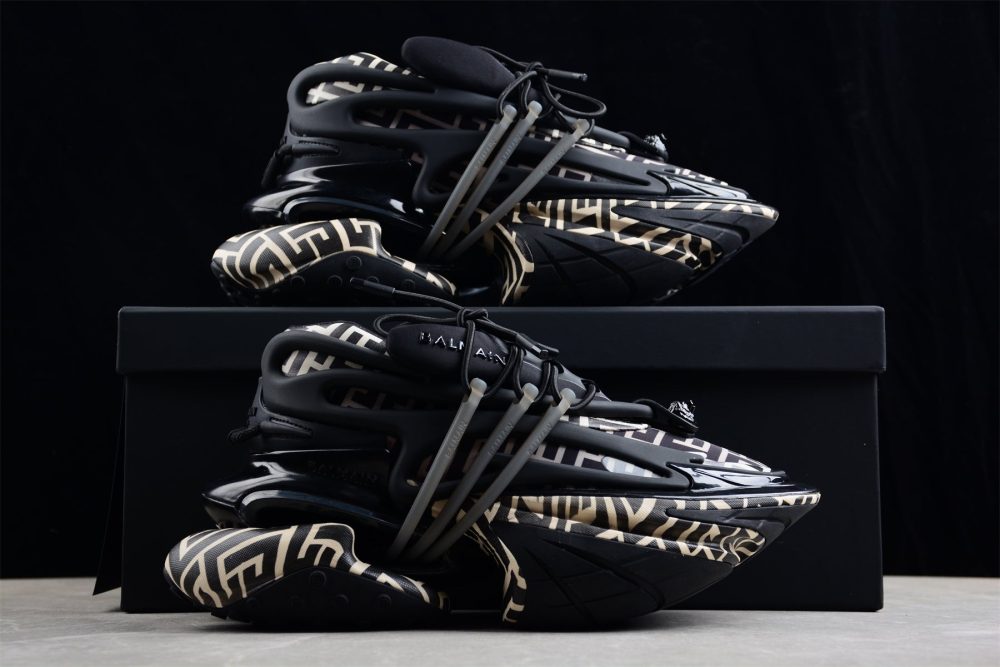 Balmain Unicorn Low-Top 'Ivory Black' - Image 3