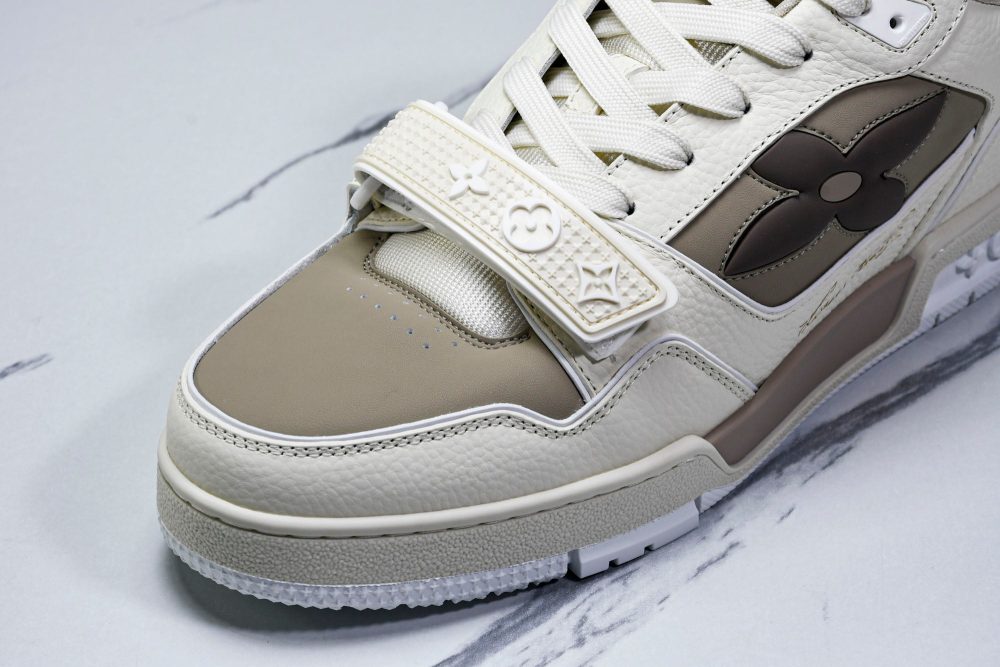 Louis Vuittоп Trainer Low Velcro Strap 'Brown White' - Image 9