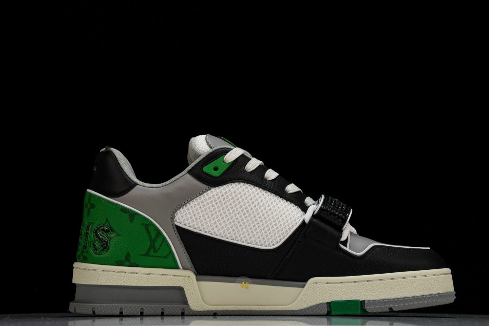Louis Vuittоп Trainer Low Velcro Strap 'Green Black' - Image 3
