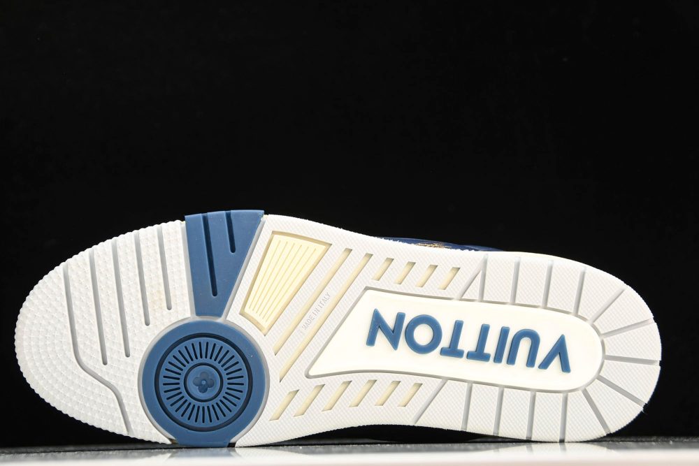 Louis Vuittоп Trainer Low Velcro Strap 'Navy Mesh' - Image 5