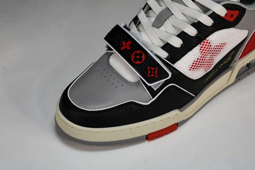 Louis Vuittоп Trainer Low Velcro Strap 'Red Black' - Image 9
