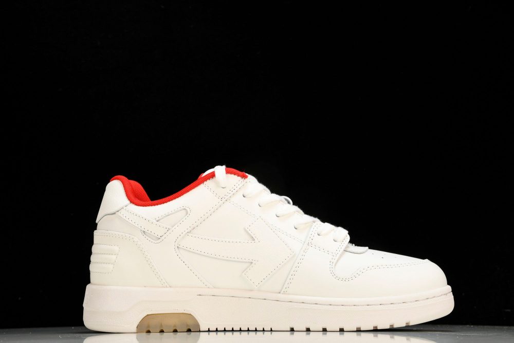 Off-White Out Of Office OOO Low Top "For Walking - White Red - Image 3