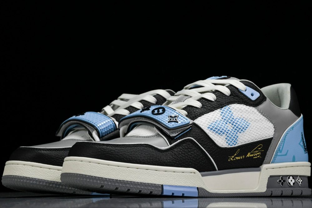 Louis Vuittоп Trainer Low Velcro Strap 'Blue Black' - Image 2