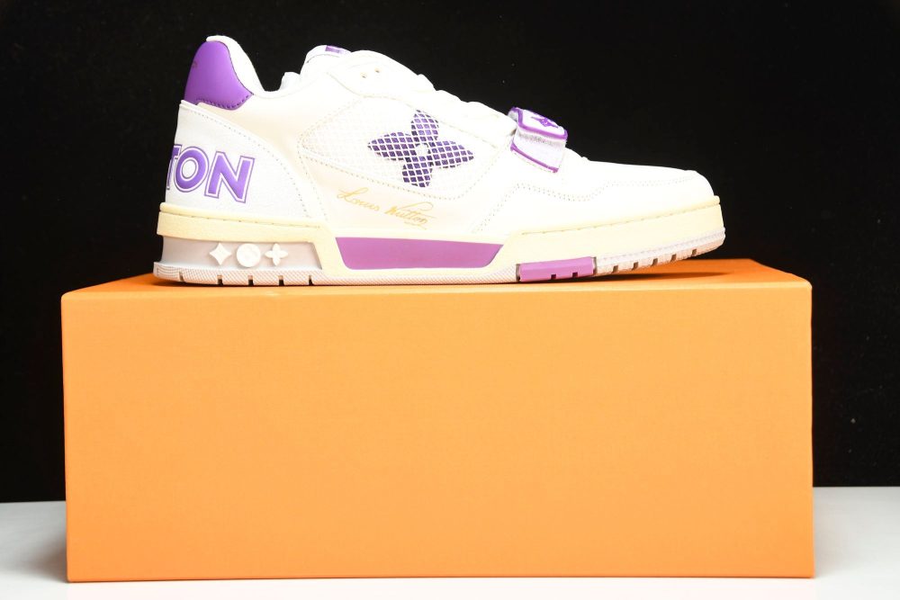 Louis Vuittоп Trainer Low Velcro Strap 'Violet Mesh' - Image 24