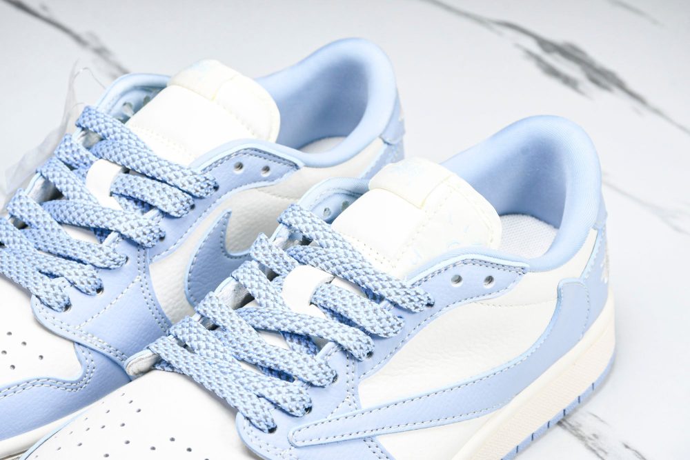 Travis Scott AJ1 Low x Stussy 'Blue' (Custom) - Image 19