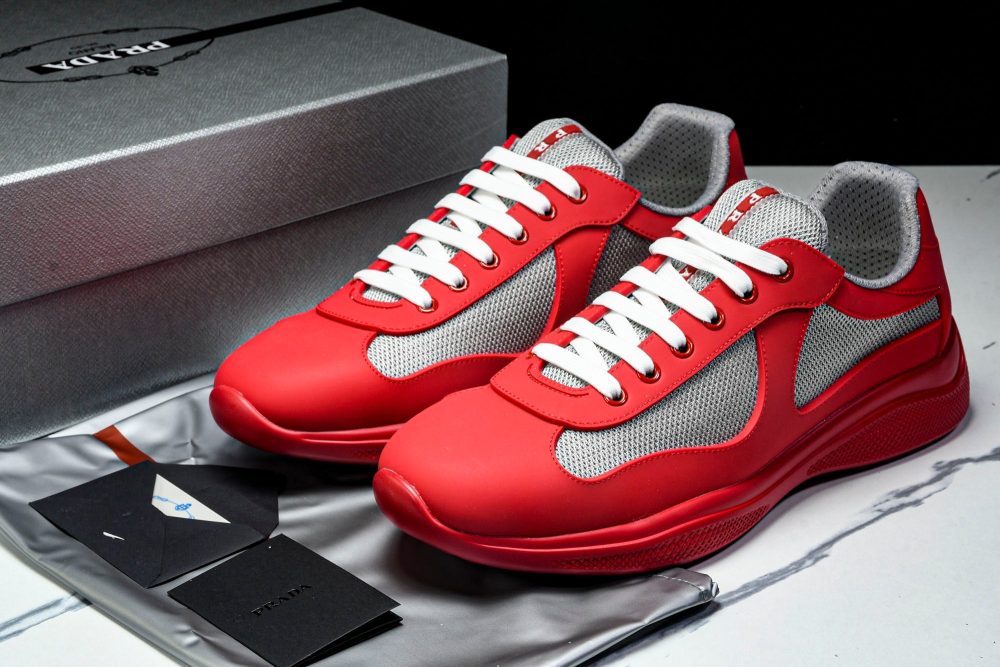 Prada America's Cup Sneaker Soft Rubber 'Red' - Image 20