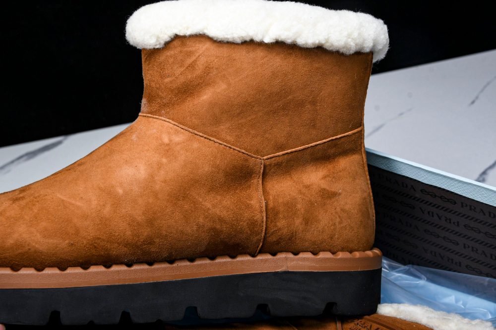 Prada Suede Booties 'Brown' - Image 27