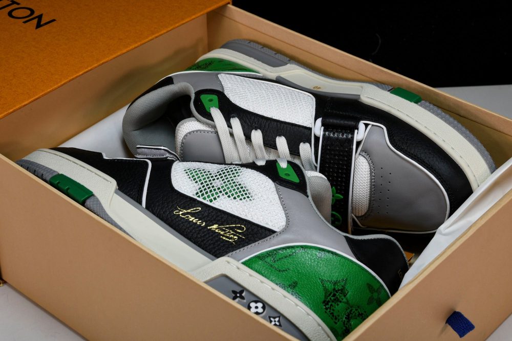 Louis Vuittоп Trainer Low Velcro Strap 'Green Black' - Image 23