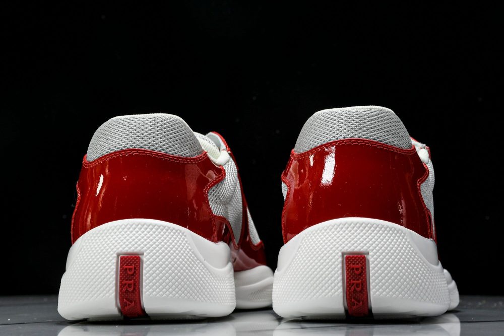 Prada America's Cup Sneaker 'Red Silver' - Image 7