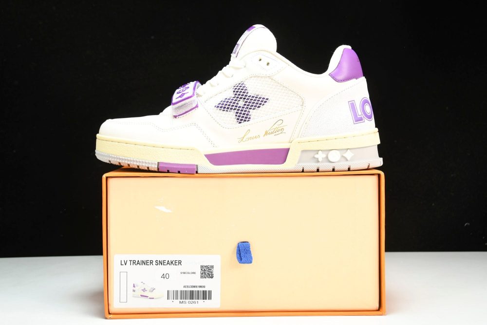 Louis Vuittоп Trainer Low Velcro Strap 'Violet Mesh' - Image 26