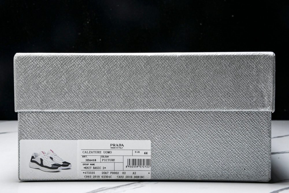 Prada America's Cup Sneaker 'Black Silver White' v2 - Image 21