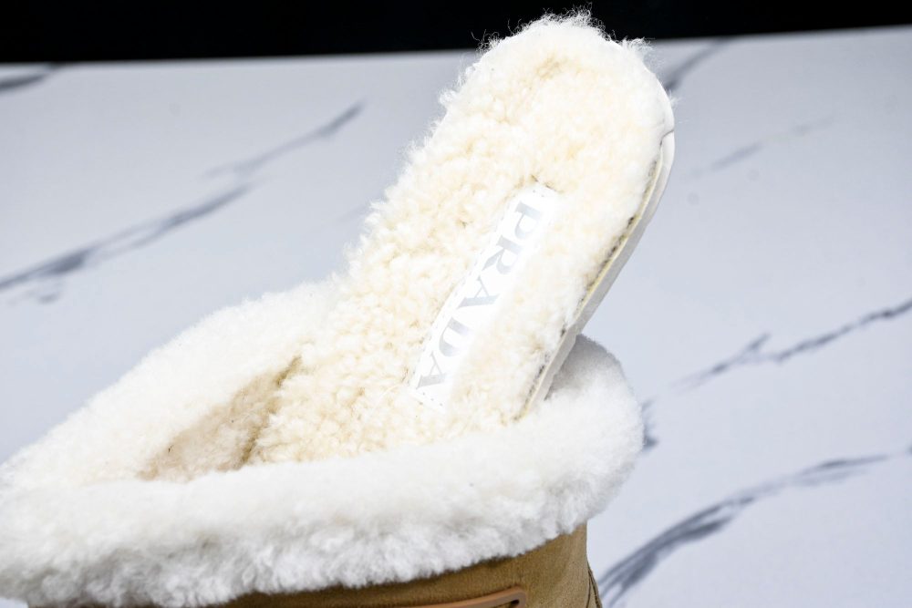 Prada Suede Booties 'Beige' - Image 12