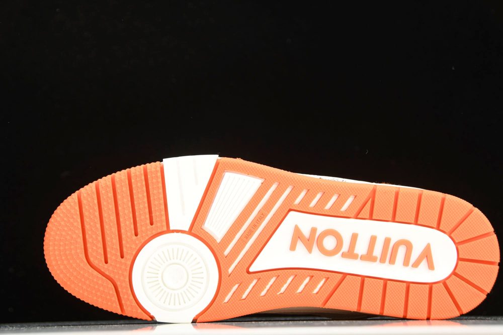 Louis Vuittоп Trainer Low Velcro Strap 'Monogram Denim Orange' - Image 5