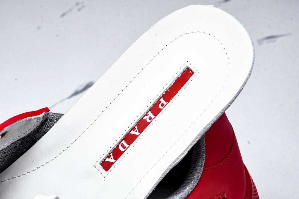 Prada America's Cup Sneaker Soft Rubber 'Red' - Image 13