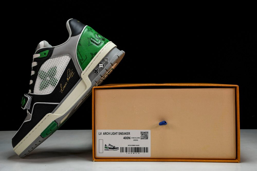 Louis Vuittоп Trainer Low Velcro Strap 'Green Black' - Image 26