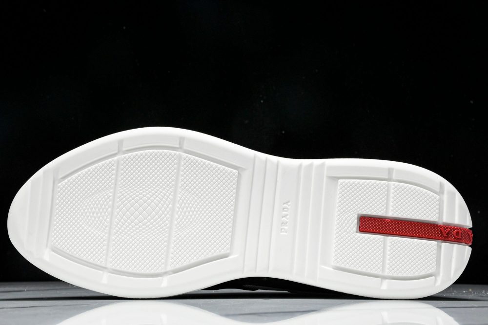 Prada America's Cup Sneaker 'Black Silver White' v2 - Image 5