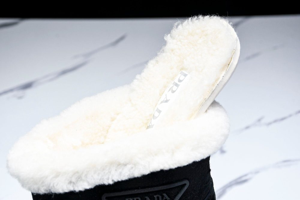 Prada Suede Booties 'Black' - Image 12