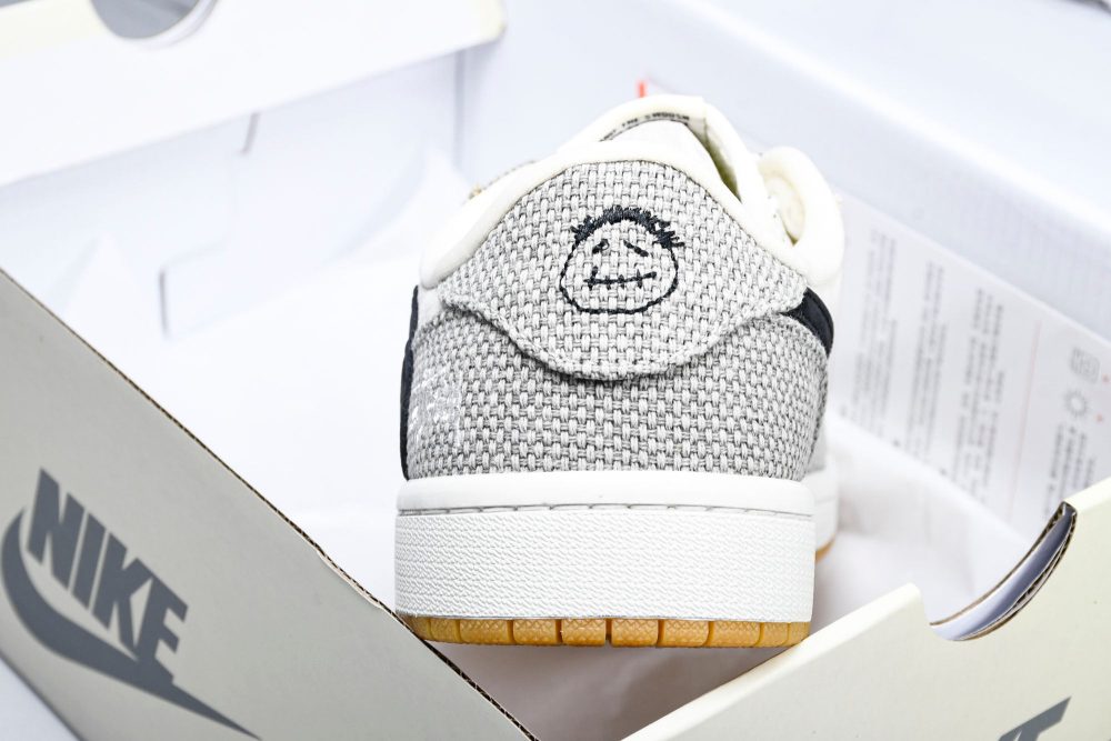 Travis Scott AJ1 Low x Stussy 'Tweed' (Custom) - Image 24