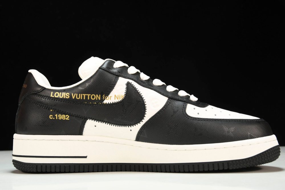 Louis Vuittоп x AF1 by Virgil Abloh 'Black White' - Image 3