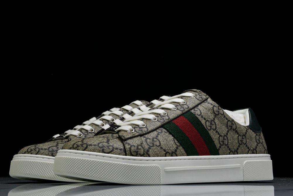 Guссi Ace Web 'Beige Monogram' - Image 2