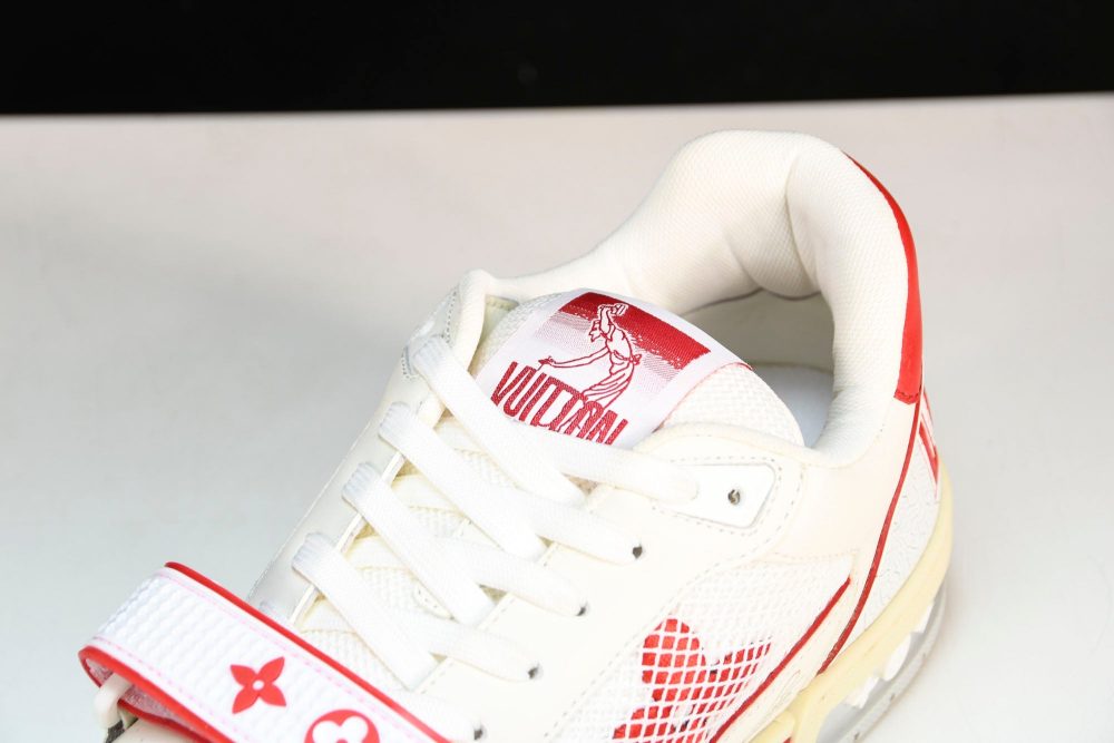 Louis Vuittоп Trainer Low Velcro Strap 'Red Mesh' - Image 10