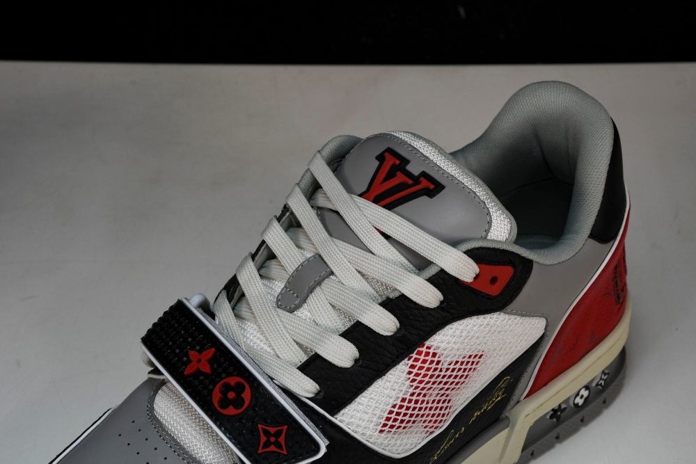Louis Vuittоп Trainer Low Velcro Strap 'Red Black' - Image 10