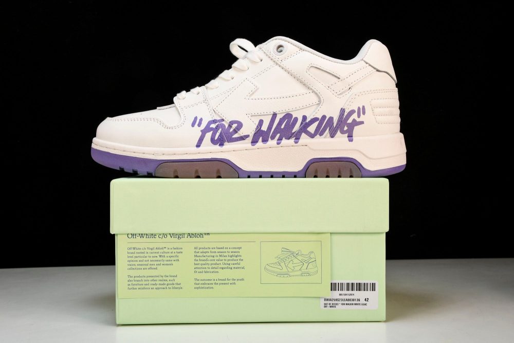 Off-White Out Of Office OOO Low Top "For Walking" - White Lilac - Image 28