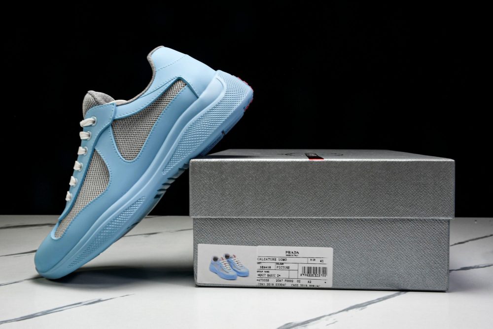 Prada America's Cup Sneaker Soft Rubber 'Light Blue' - Image 22