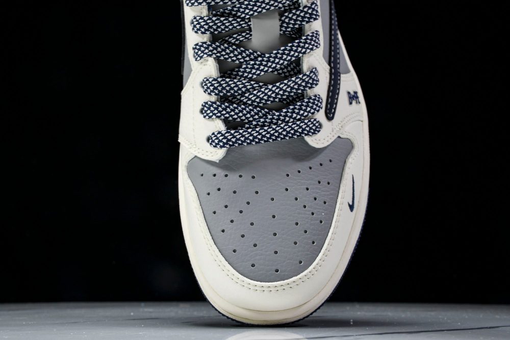 Travis Scott AJ1 Low x BAPE 'Grey Navy' (Custom) - Image 6