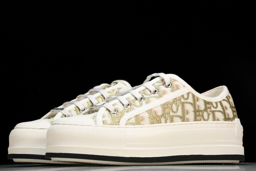 D1or Walk'N'D1or Platform Sneaker 'Oblique Gold' - Image 2