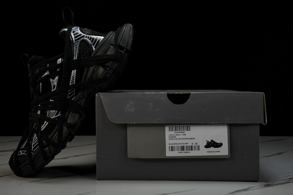3XL Sneaker Extreme Lace 'Black Silver' - Image 26