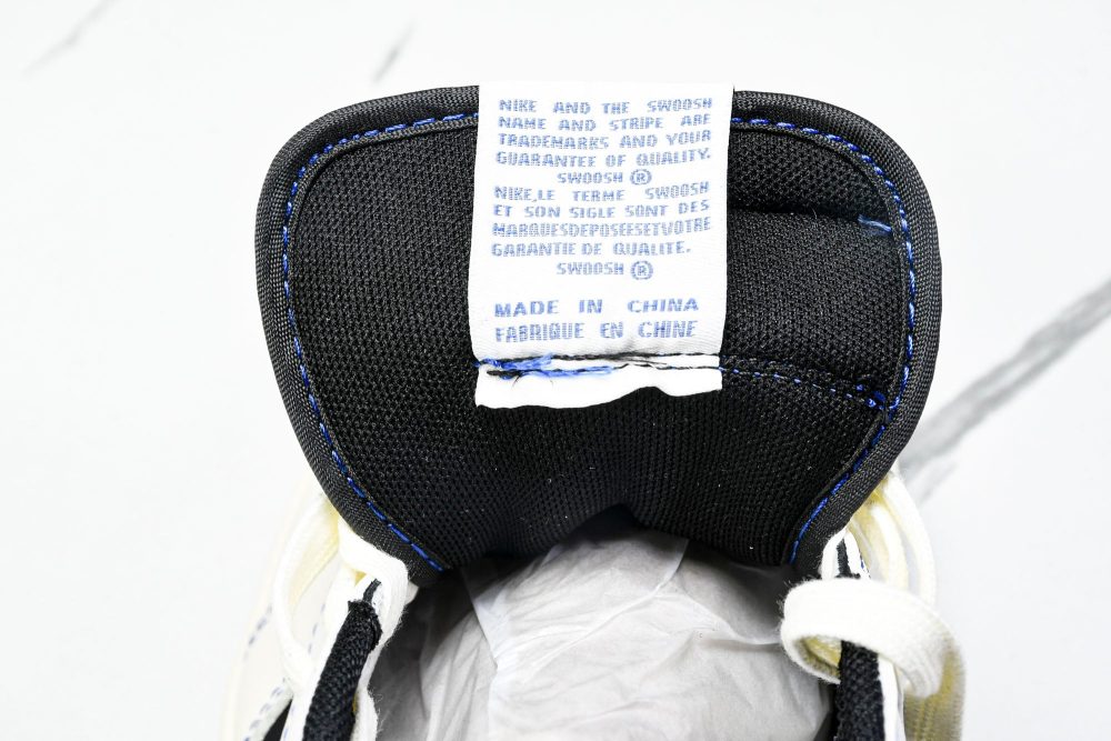 Travis Scott AJ1 Low x Stussy 'Black White Blue' (Custom) - Image 12