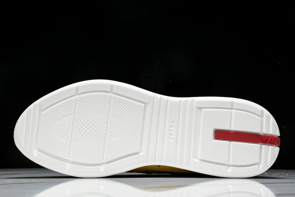 Prada America's Cup Sneaker 'Yellow Silver' - Image 5