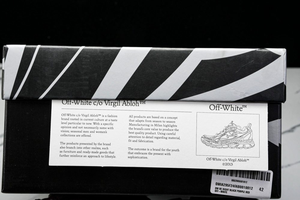 Off-White "Be Right Back" Sneaker 'Black Purple' - Image 28