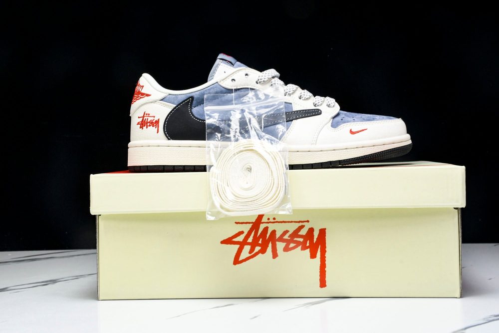 Travis Scott AJ1 Low x Stussy 'Playstation' (Custom) - Image 24