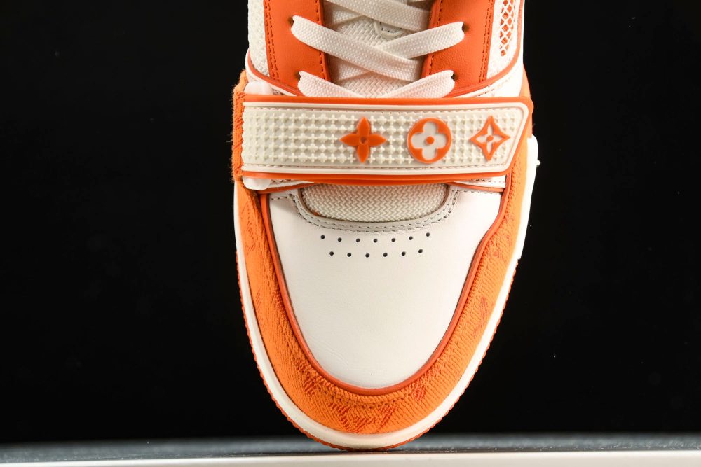 Louis Vuittоп Trainer Low Velcro Strap 'Monogram Denim Orange' - Image 6
