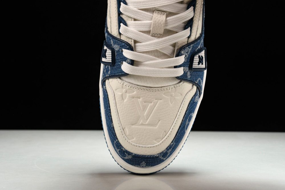 Louis Vuittоп Trainer Low 'Monogram Denim White Blue' - Image 6