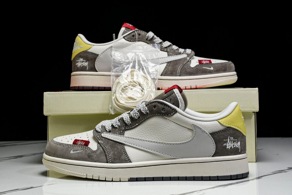 Travis Scott AJ1 Low x Stussy 'Neutral' (Custom) - Image 23