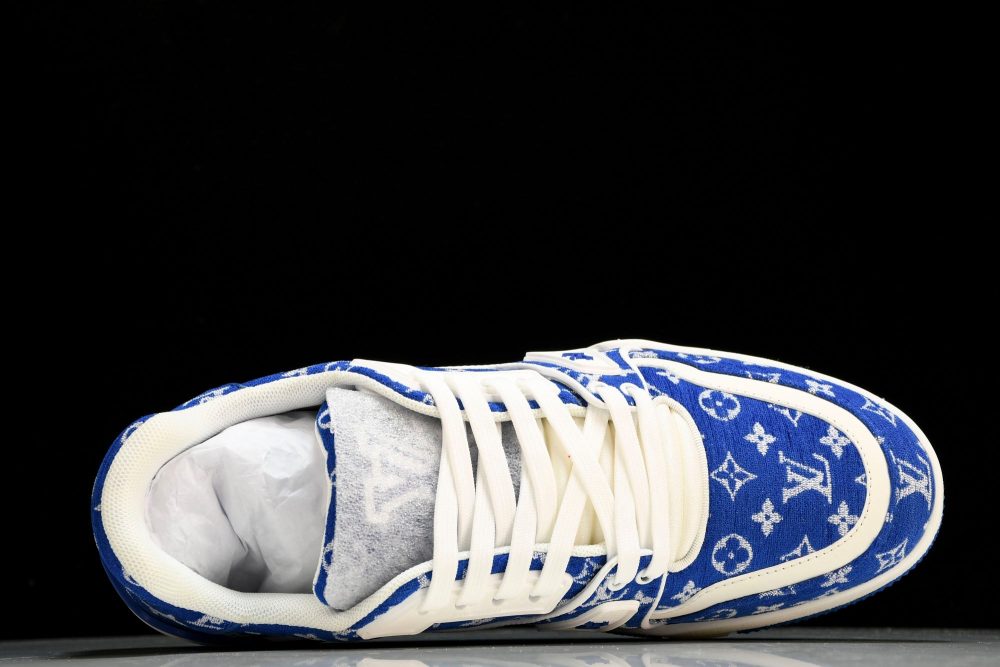 Louis Vuittоп Trainer Low 'Blue Monogram Textile' - Image 4