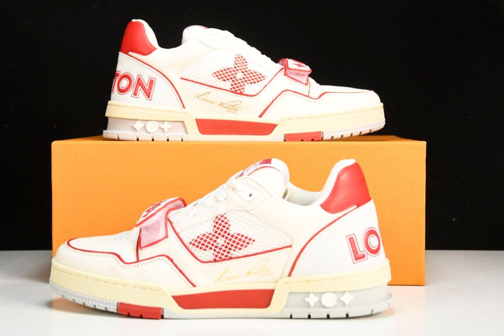 Louis Vuittоп Trainer Low Velcro Strap 'Red Mesh' - Image 27