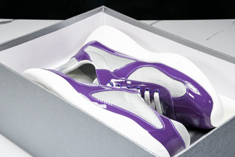 Prada America's Cup Sneaker 'Purple Silver' - Image 20