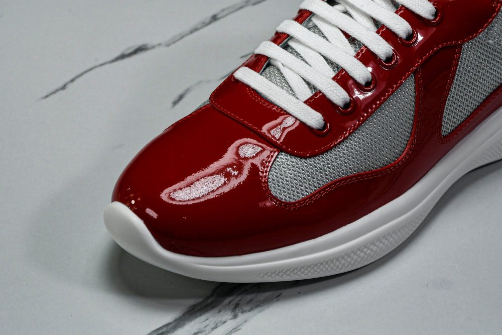 Prada America's Cup Sneaker 'Red Silver' - Image 11